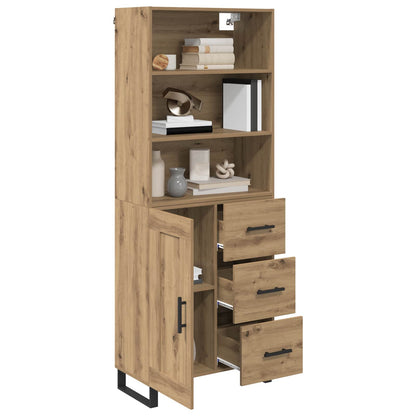 Highboard 2 pcs Artisan Oak 69.5 x 34 x 180 cm Engineered Wood