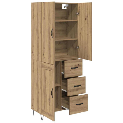 Highboard 2 pcs Artisan Oak 69.5 x 34 x 180 cm Engineered Wood
