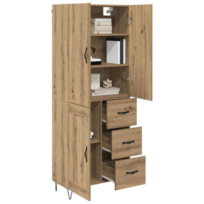 Highboard 2 pcs Artisan Oak 69.5 x 34 x 180 cm Engineered Wood