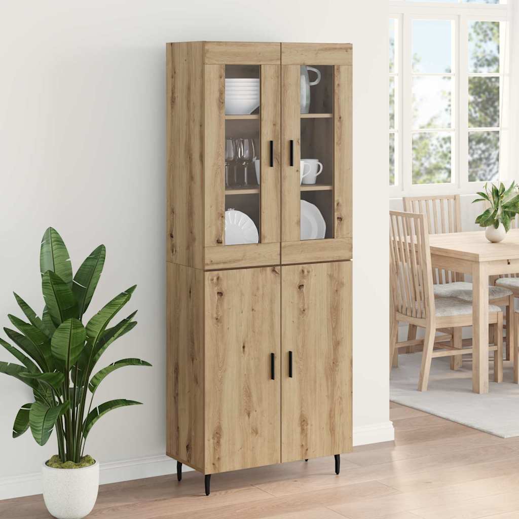 Highboard 2 pcs Artisan Oak 69.5 x 34 x 180 cm Engineered Wood