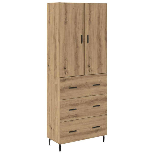 Highboard 2 pcs Artisan Oak 69.5 x 34 x 180 cm Engineered Wood
