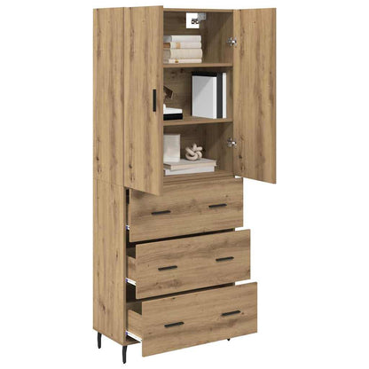 Highboard 2 pcs Artisan Oak 69.5 x 34 x 180 cm Engineered Wood