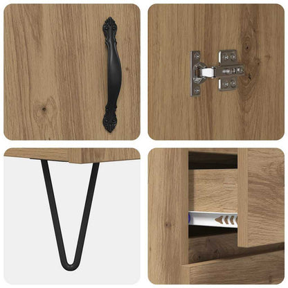 Highboard 2 pcs Artisan Oak 69.5 x 34 x 180 cm Engineered Wood