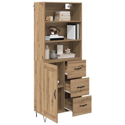 Highboard 2 pcs Artisan Oak 69.5 x 34 x 180 cm Engineered Wood