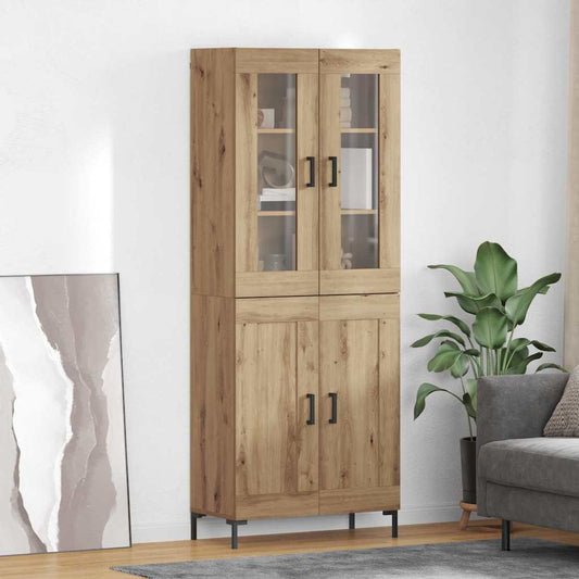 Highboard 2 pcs Artisan Oak 69.5 x 34 x 180 cm Engineered Wood