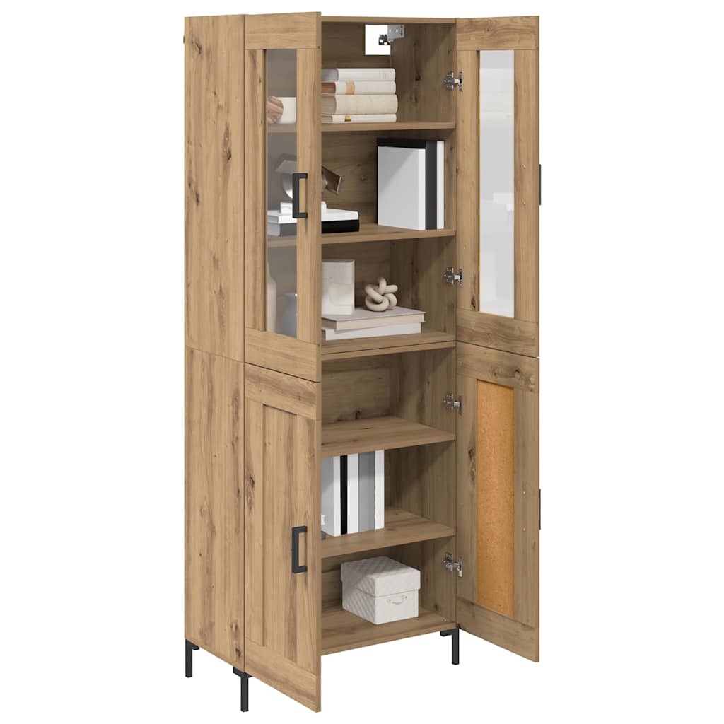 Highboard 2 pcs Artisan Oak 69.5 x 34 x 180 cm Engineered Wood
