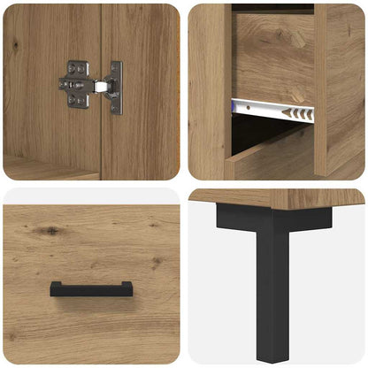 Highboard 2 pcs Artisan Oak 69.5 x 34 x 180 cm Engineered Wood