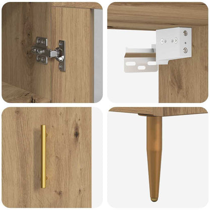 Highboard 2 pcs Artisan Oak 34.5 x 34 x 180 cm Engineered Wood