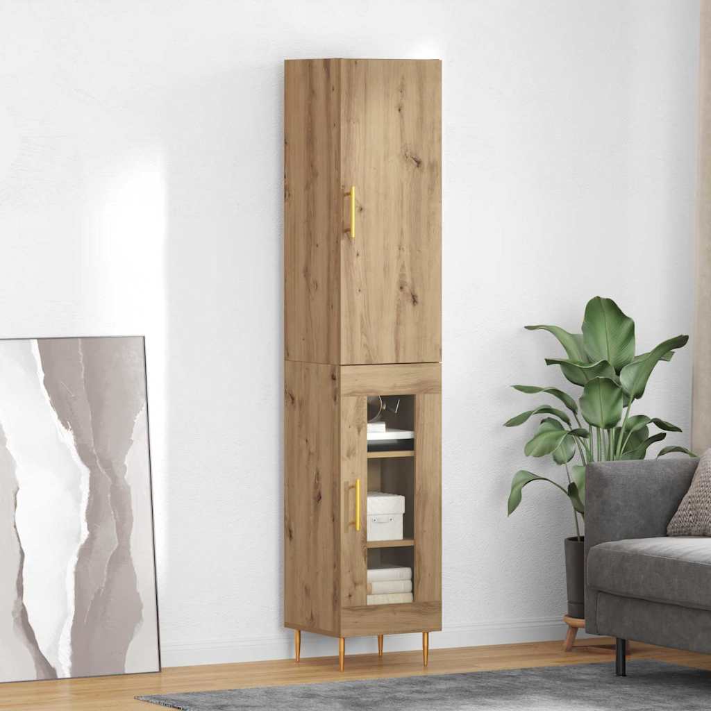 Highboard 2 pcs Artisan Oak 34.5 x 34 x 180 cm Engineered Wood
