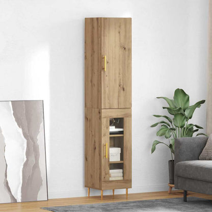 Highboard 2 pcs Artisan Oak 34.5 x 34 x 180 cm Engineered Wood