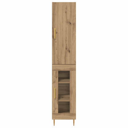 Highboard 2 pcs Artisan Oak 34.5 x 34 x 180 cm Engineered Wood