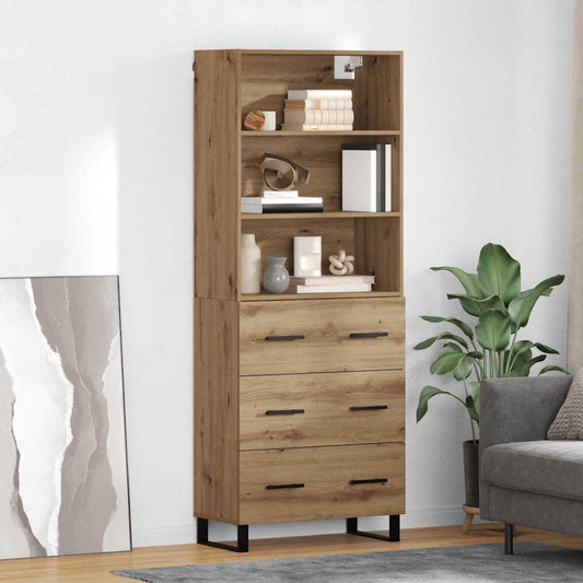Highboard 2 pcs Artisan Oak 69.5 x 34 x 180 cm
