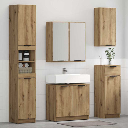 Bathroom Cabinet Set 2 pcs Artisan Oak Engineered Wood