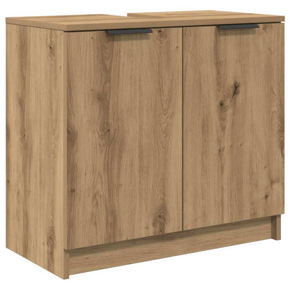 Bathroom Cabinet Set 2 pcs Artisan Oak Engineered Wood