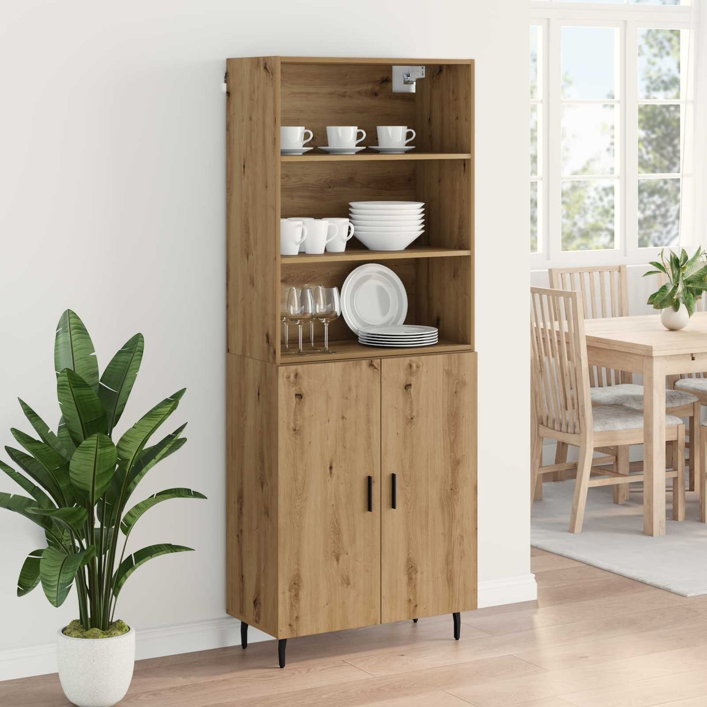 Highboard 2 pcs Artisan Oak 69.5 x 32.5 x 180 cm