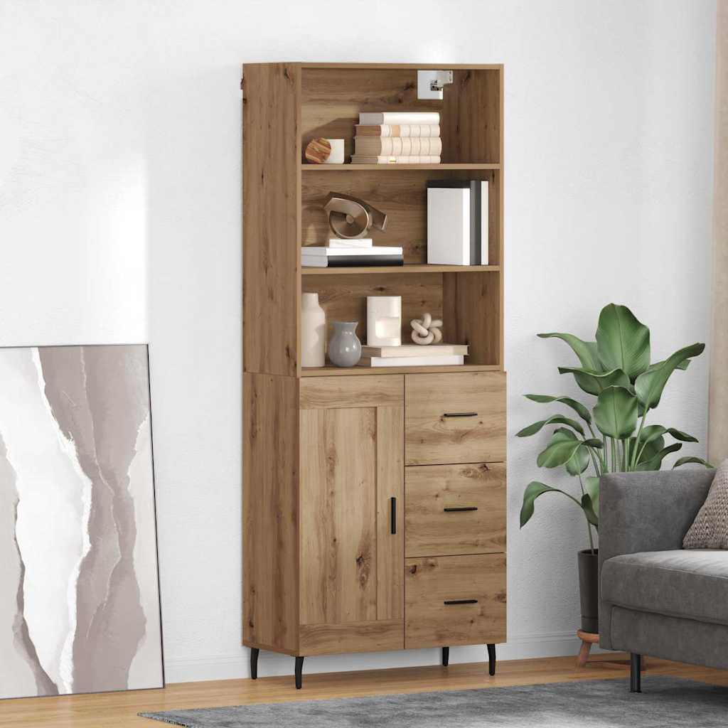 Highboard 2 pcs Artisan Oak 69.5 x 32.5 x 180 cm