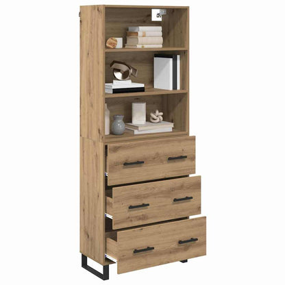 Highboard 2 pcs Artisan Oak 69.5 x 32.5 x 180 cm