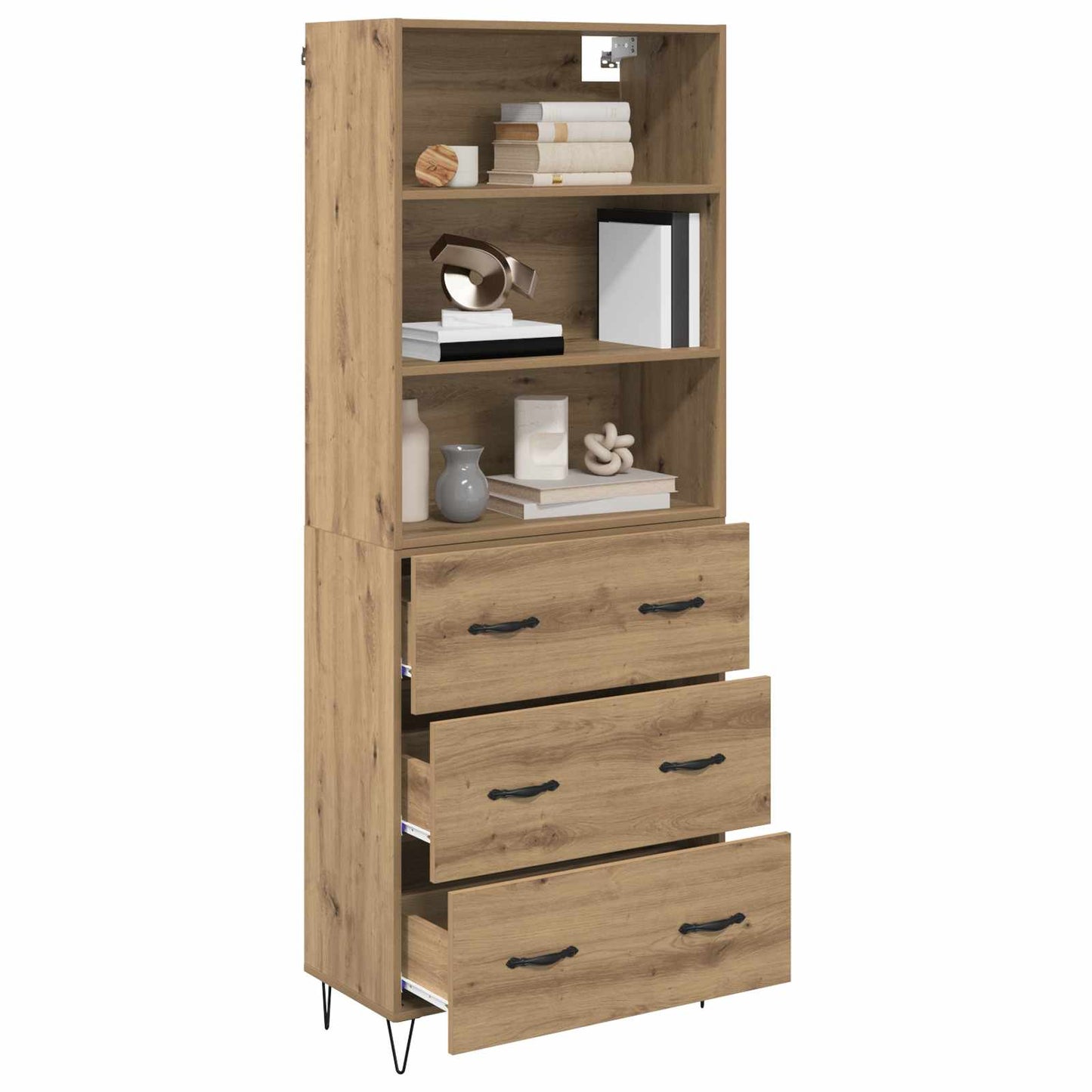 Highboard 2 pcs Artisan Oak 69.5 x 34 x 180 cm Engineered Wood