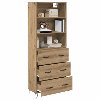 Highboard 2 pcs Artisan Oak 69.5 x 34 x 180 cm Engineered Wood