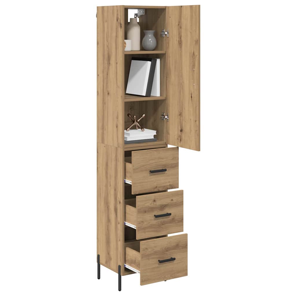 Highboard Artisan Oak 34.5 x 34 x 180 cm Engineered Wood