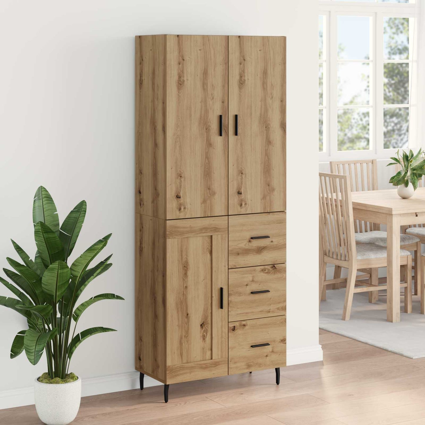 Highboard 2 pcs Artisan Oak 69.5 x 34 x 180 cm Engineered Wood
