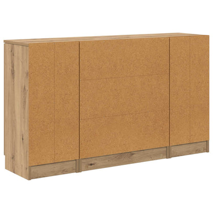 Sideboard 3 pcs Artisan Oak 120 x 30 x 70 cm Engineered Wood