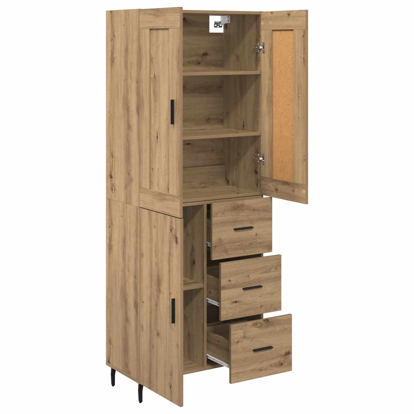 Highboard 2 pcs Artisan Oak 69.5 x 34 x 180 cm Engineered Wood