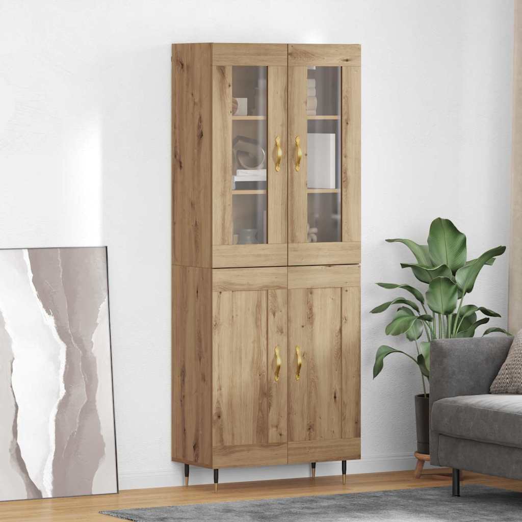 Highboard 2 pcs Artisan Oak 69.5 x 34 x 180 cm Engineered Wood