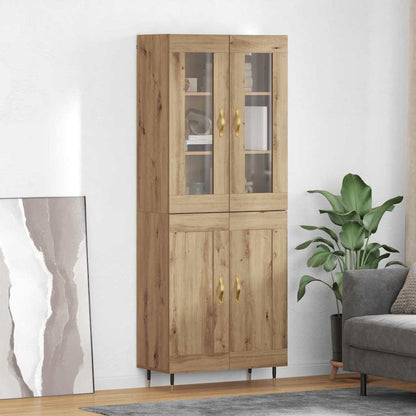 Highboard 2 pcs Artisan Oak 69.5 x 34 x 180 cm Engineered Wood