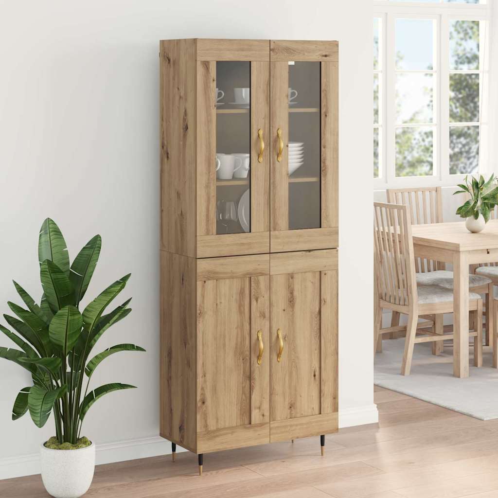 Highboard 2 pcs Artisan Oak 69.5 x 34 x 180 cm Engineered Wood