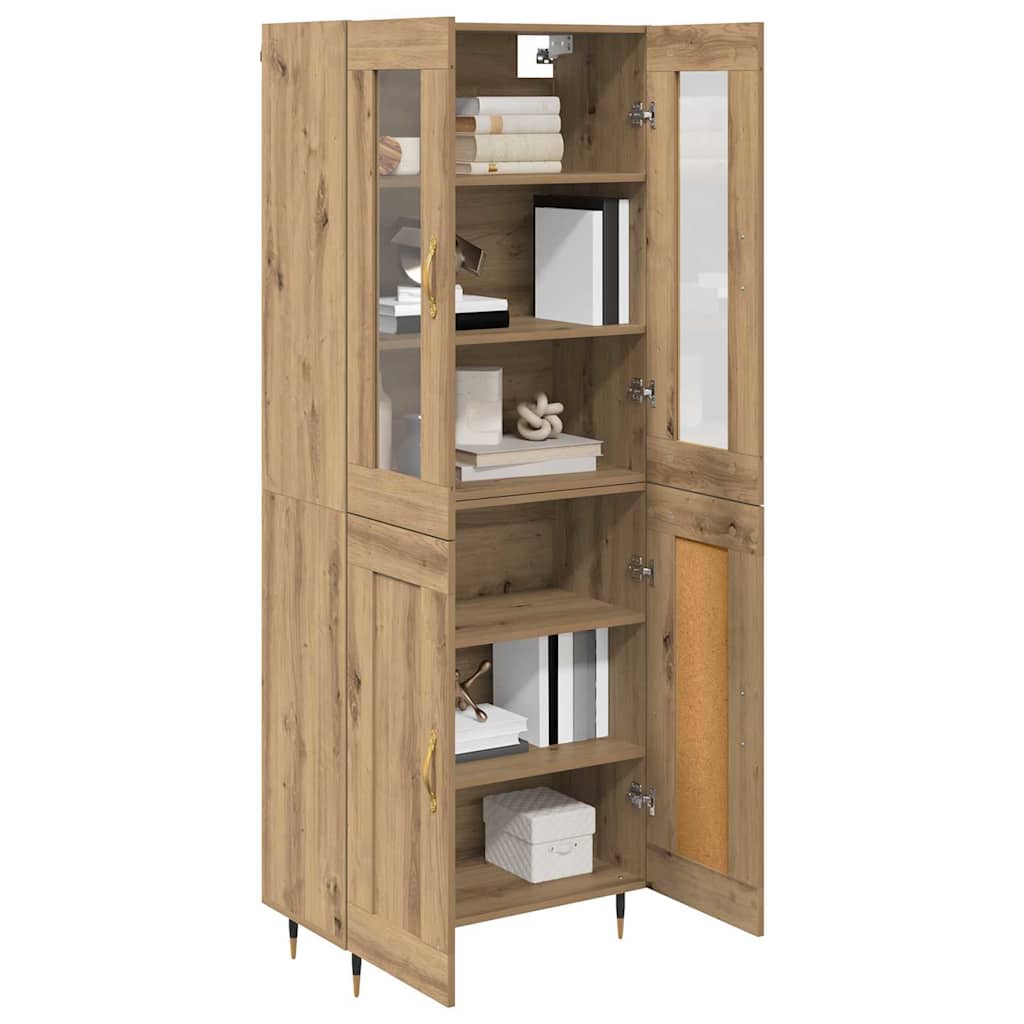 Highboard 2 pcs Artisan Oak 69.5 x 34 x 180 cm Engineered Wood