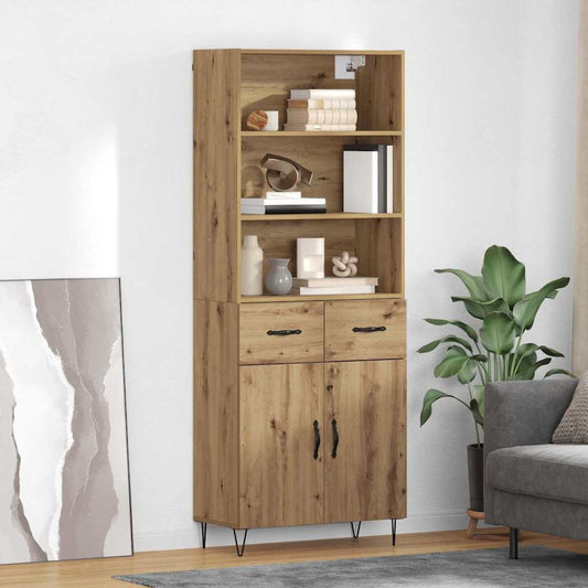 Highboard 2 pcs Artisan Oak 69.5 x 34 x 180 cm