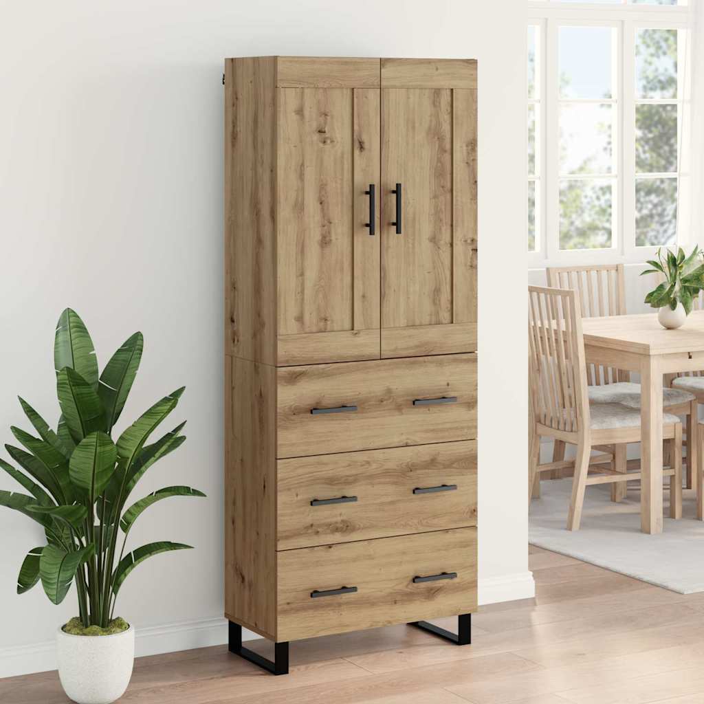 Highboard 2 pcs Artisan Oak 69.5 x 34 x 180 cm Engineered Wood