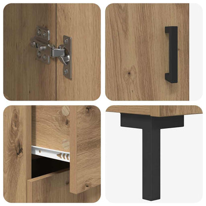 Highboard 2 pcs Artisan Oak 69.5 x 34 x 180 cm Engineered Wood