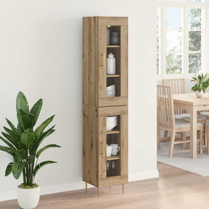 Highboard 2 pcs Artisan Oak 34.5 x 34 x 180 cm Engineered Wood