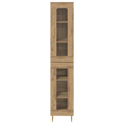 Highboard 2 pcs Artisan Oak 34.5 x 34 x 180 cm Engineered Wood