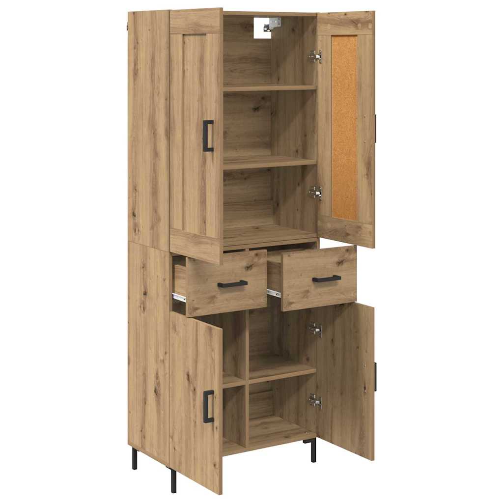 Highboard 2 pcs Artisan Oak 69.5 x 34 x 180 cm Engineered Wood