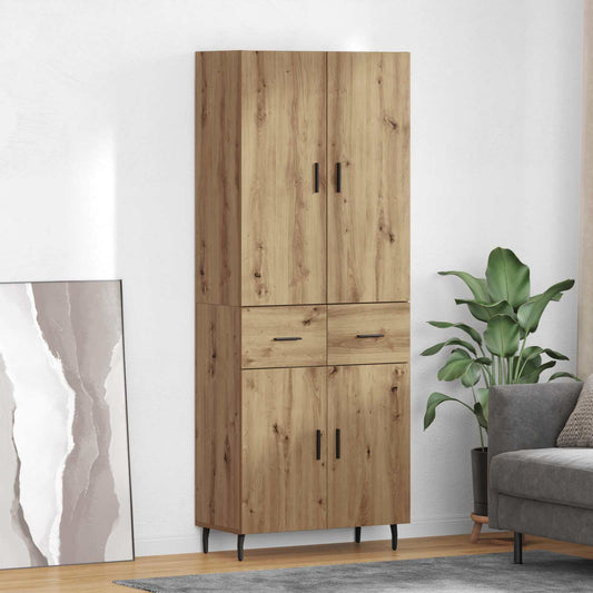 Highboard 2 pcs Artisan Oak 69.5 x 34 x 180 cm Engineered Wood