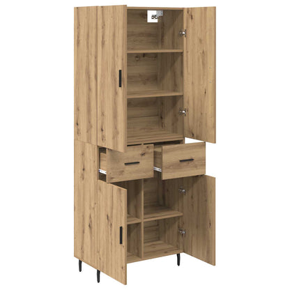 Highboard 2 pcs Artisan Oak 69.5 x 34 x 180 cm Engineered Wood