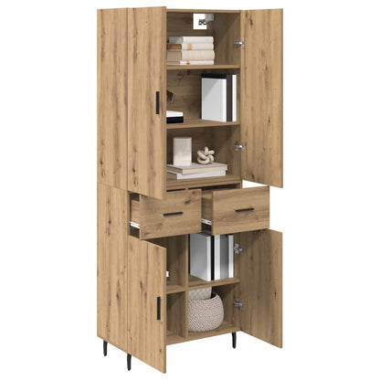 Highboard 2 pcs Artisan Oak 69.5 x 34 x 180 cm Engineered Wood