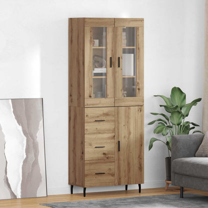 Highboard 2 pcs Artisan Oak 69.5 x 34 x 180 cm Engineered Wood