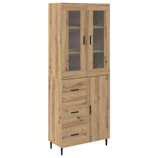 Highboard 2 pcs Artisan Oak 69.5 x 34 x 180 cm Engineered Wood