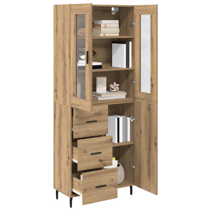 Highboard 2 pcs Artisan Oak 69.5 x 34 x 180 cm Engineered Wood