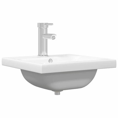 Bathroom Sink Cabinet with Drawer Black Oak 41 x 38.5 x 48 cm