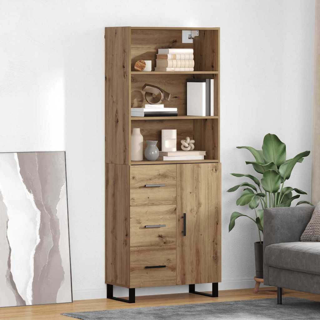 Highboard 2 pcs Artisan Oak 69.5 x 34 x 180 cm Engineered Wood