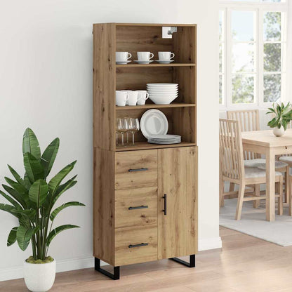 Highboard 2 pcs Artisan Oak 69.5 x 34 x 180 cm Engineered Wood