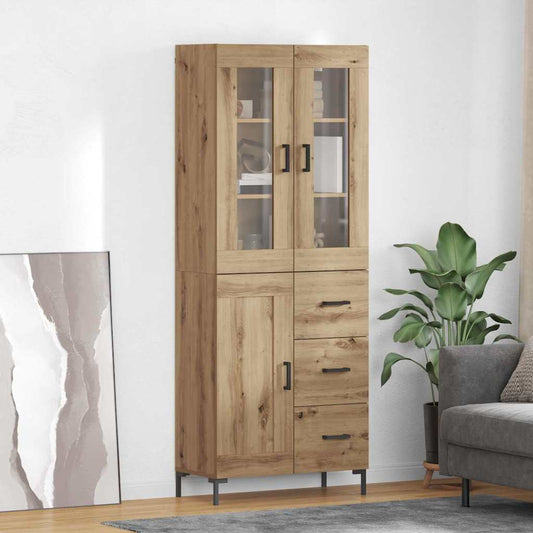 Highboard 2 pcs Artisan Oak 69.5 x 34 x 180 cm Engineered Wood