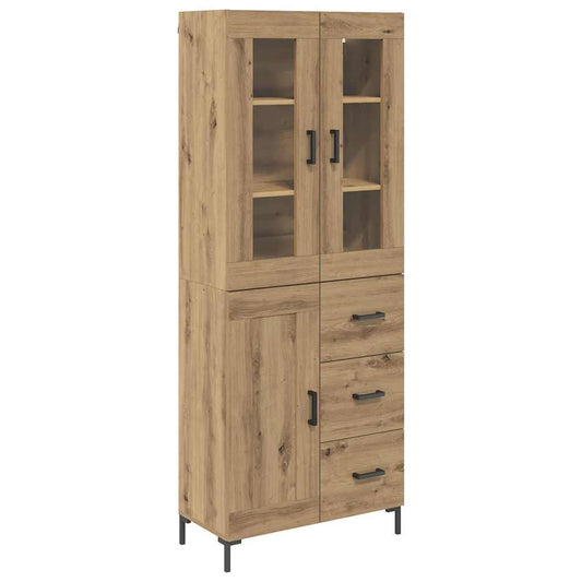 Highboard 2 pcs Artisan Oak 69.5 x 34 x 180 cm Engineered Wood