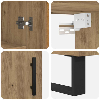 Highboard 2 pcs Artisan Oak 69.5 x 34 x 180 cm