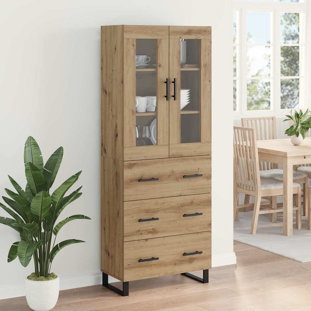 Highboard 2 pcs Artisan Oak 69.5 x 34 x 180 cm Engineered Wood